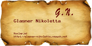 Glasner Nikoletta névjegykártya